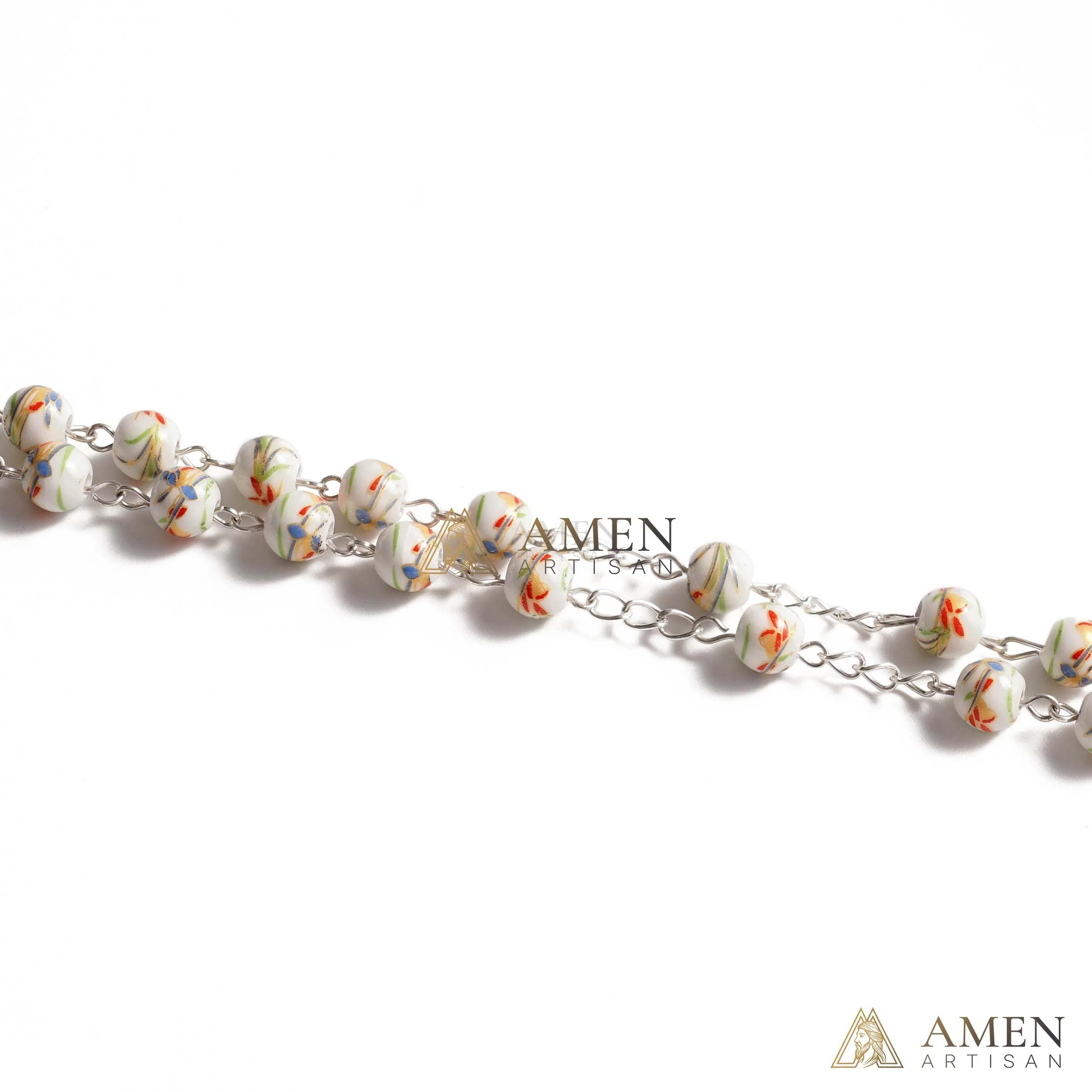Daylily Ceramic Rosary Amen Artisan - Image 4