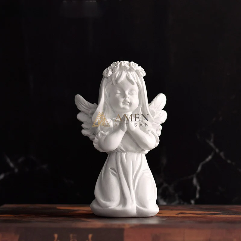 Little Angel Statue Figurine Amen Artisan - Image 10