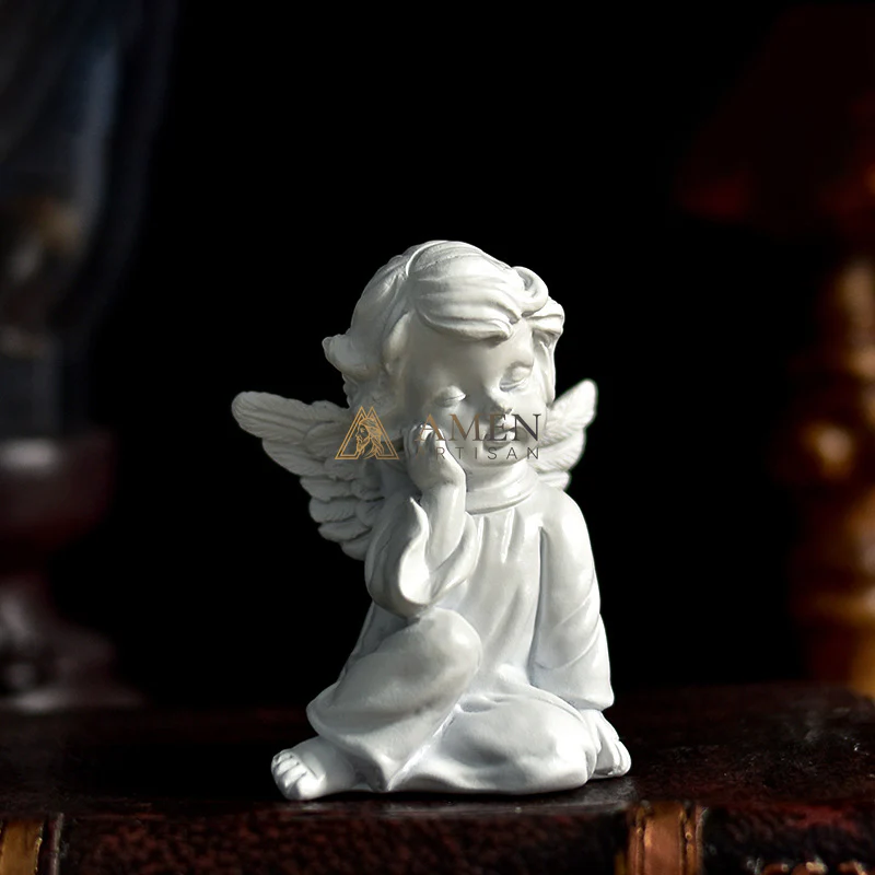 Little Angel Statue Figurine Amen Artisan - Image 12
