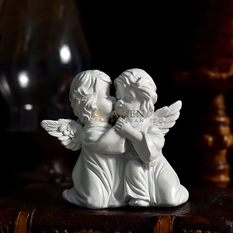 Little Angel Statue Figurine Amen Artisan - Image 5