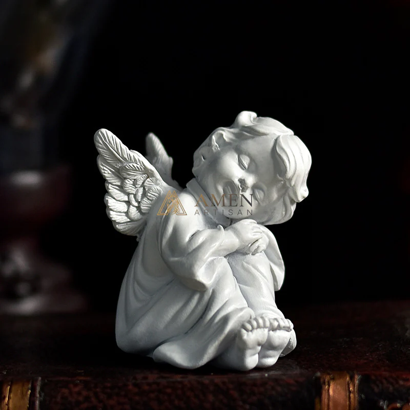 Little Angel Statue Figurine Amen Artisan - Image 7