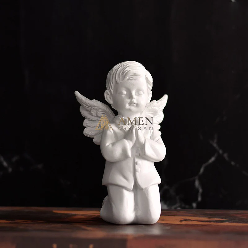 Little Angel Statue Figurine Amen Artisan - Image 9