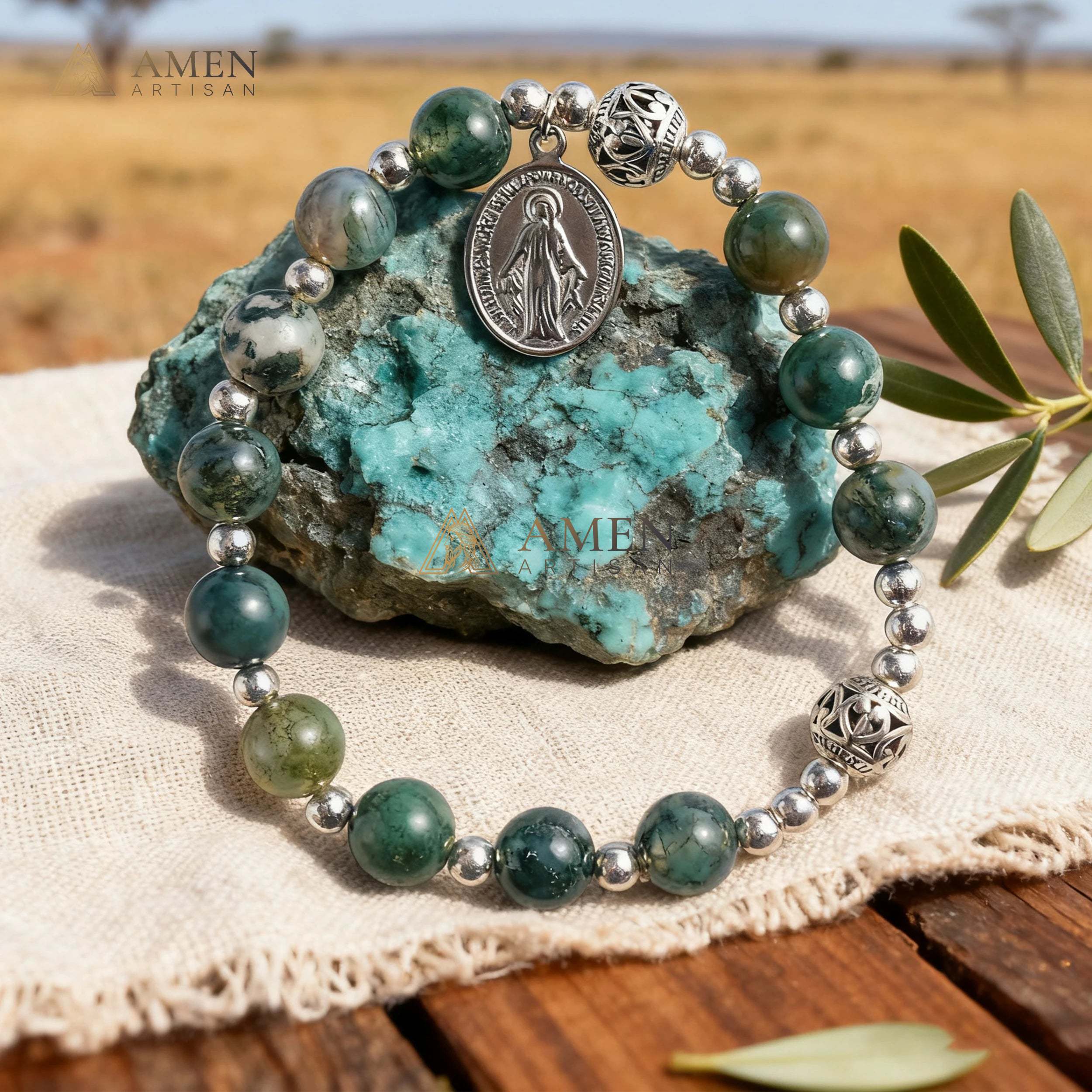 Natural Stone Bracelet Amen Artisan - Image 10