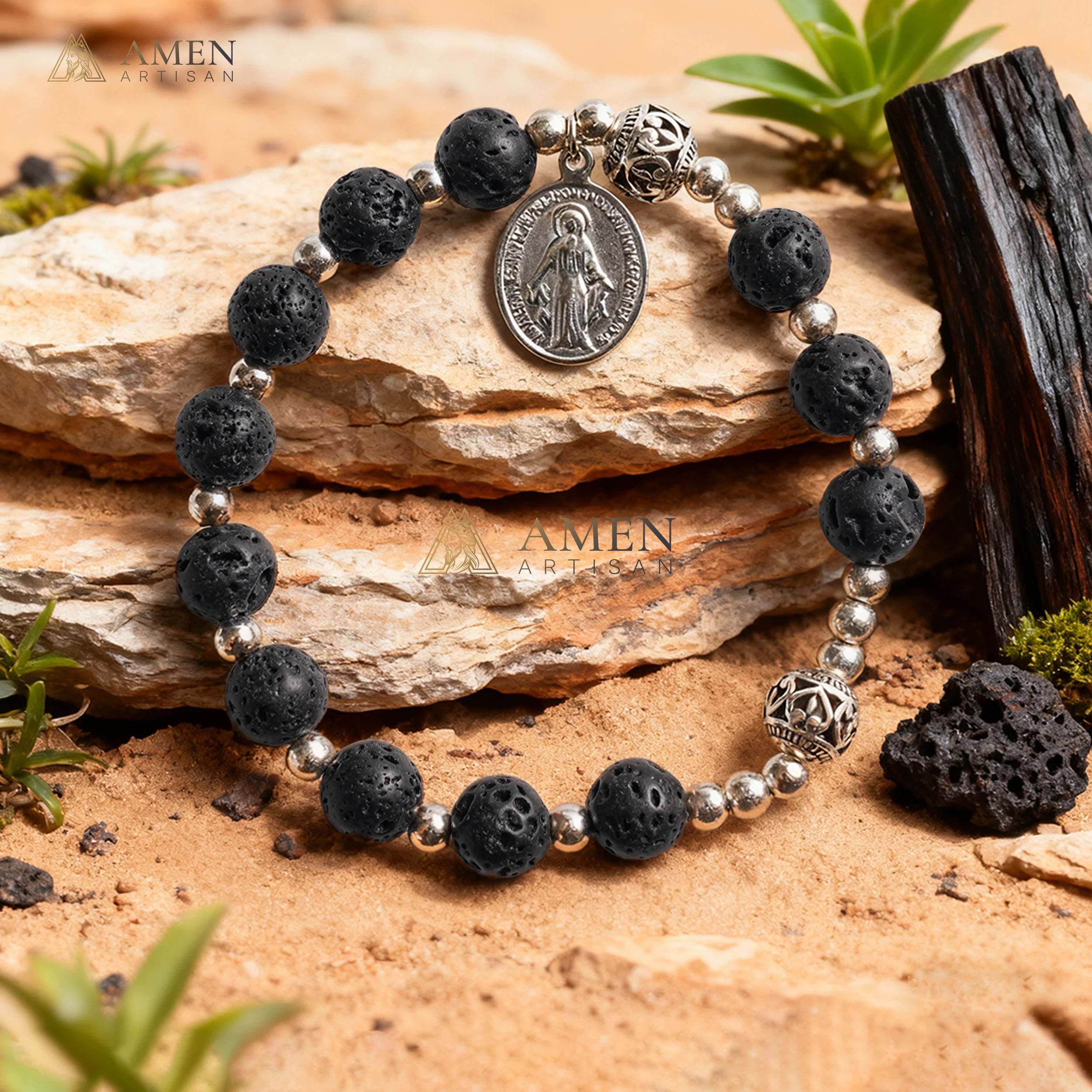 Natural Stone Bracelet Amen Artisan - Image 3