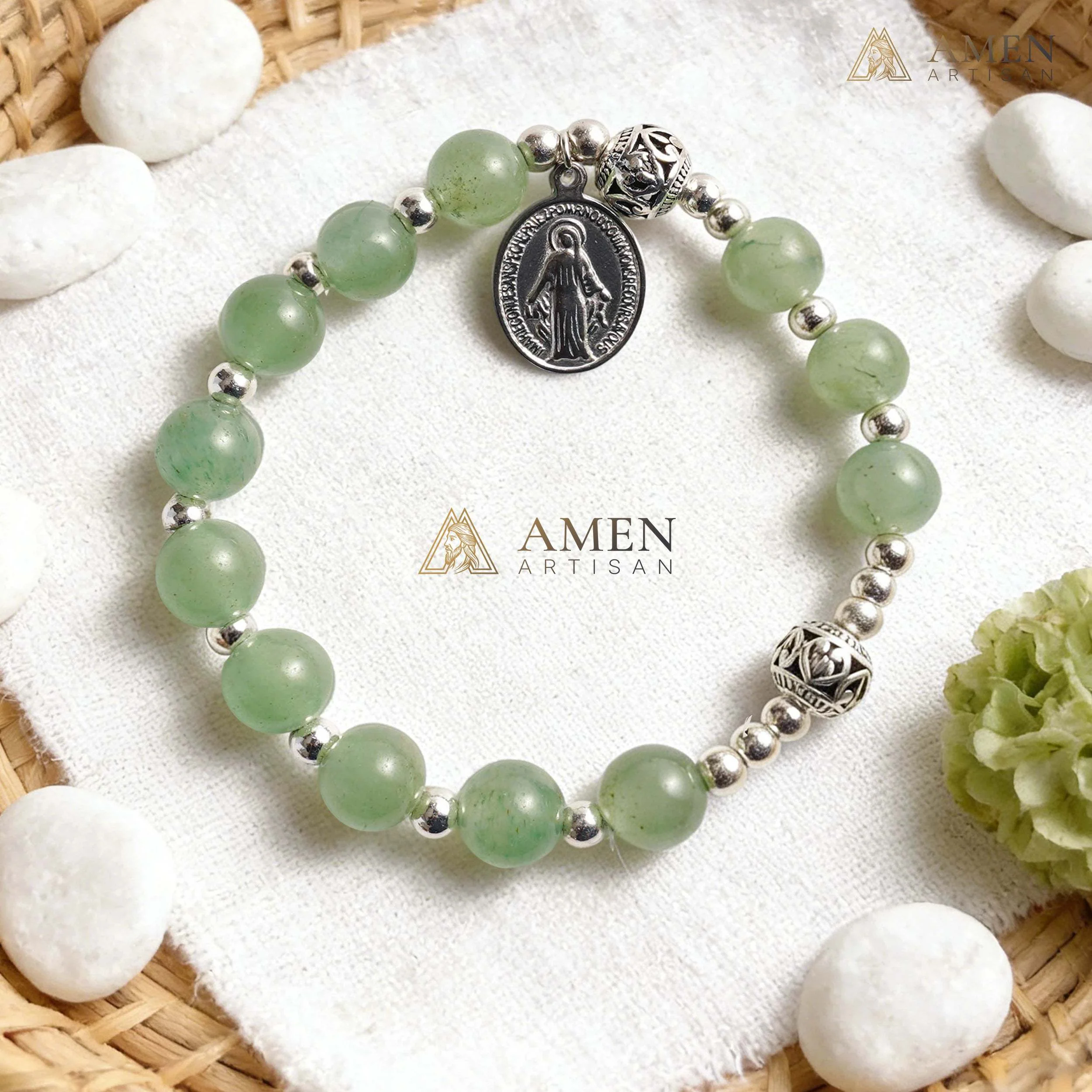 Natural Stone Bracelet Amen Artisan - Image 4