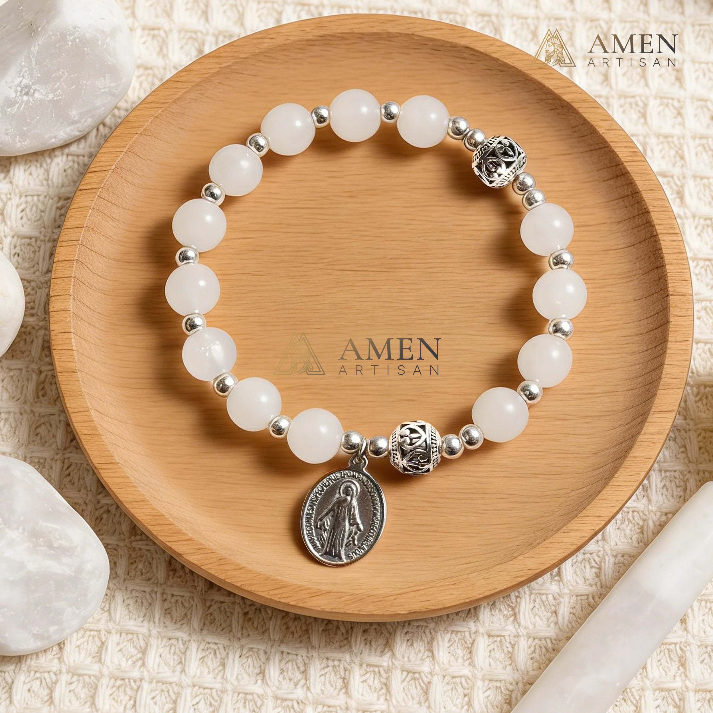 Natural Stone Bracelet Amen Artisan - Image 9