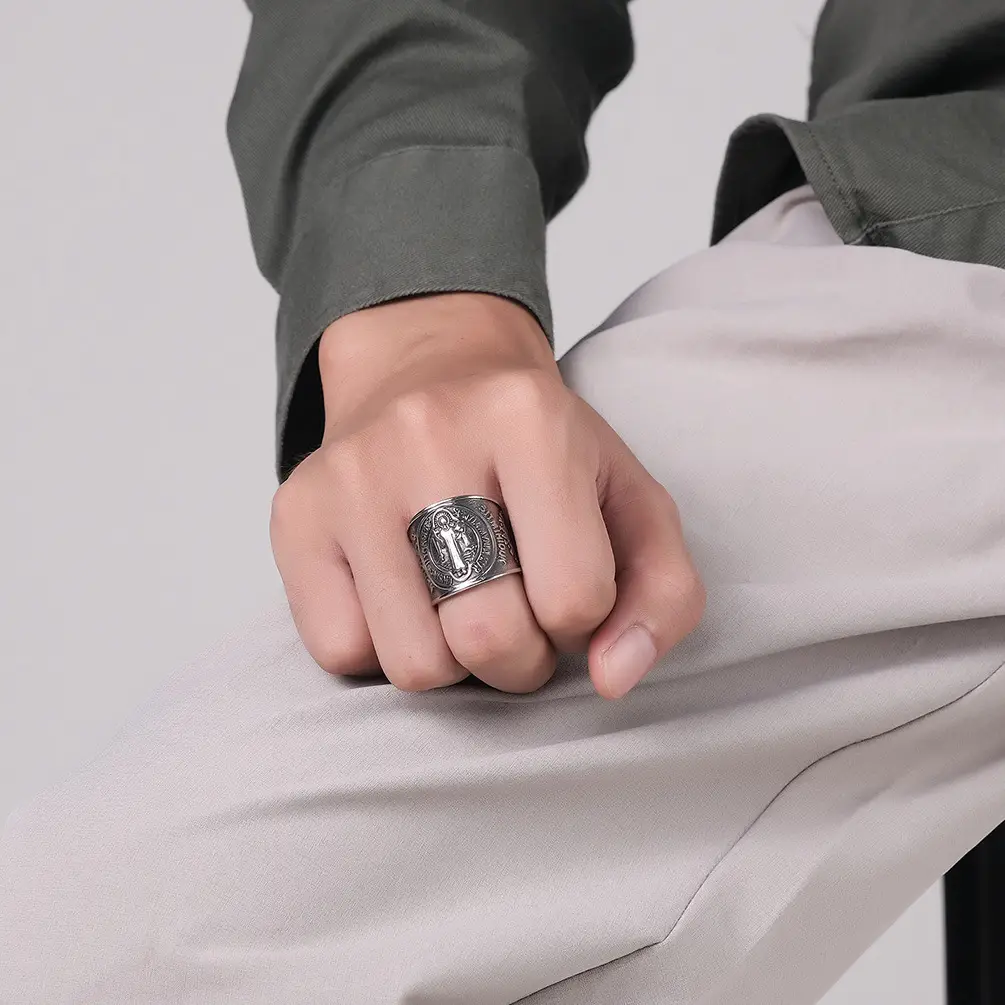 Saint Benedict Image Ring Amen Artisan - Image 9
