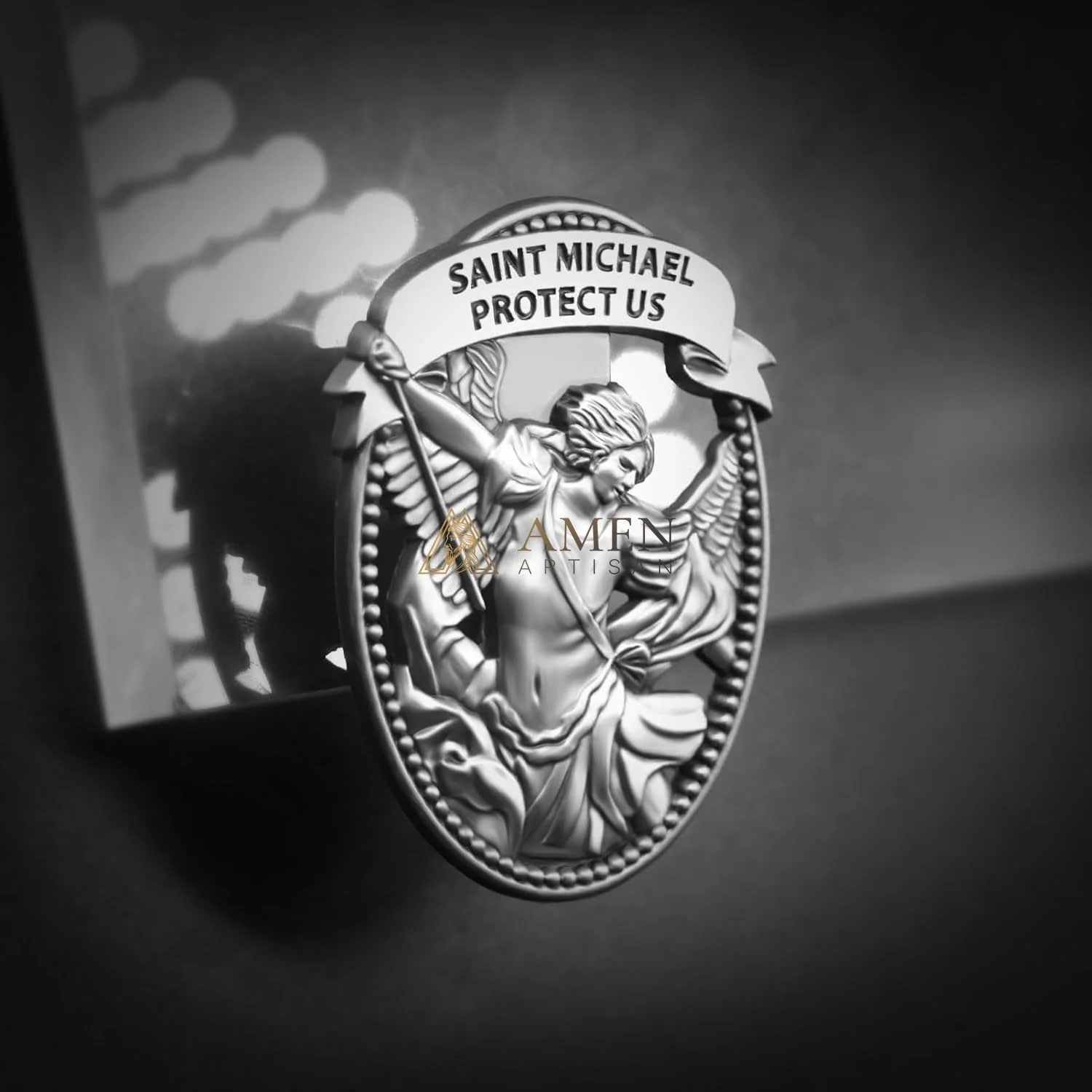 St Michael Medal Car Clip - Image 8