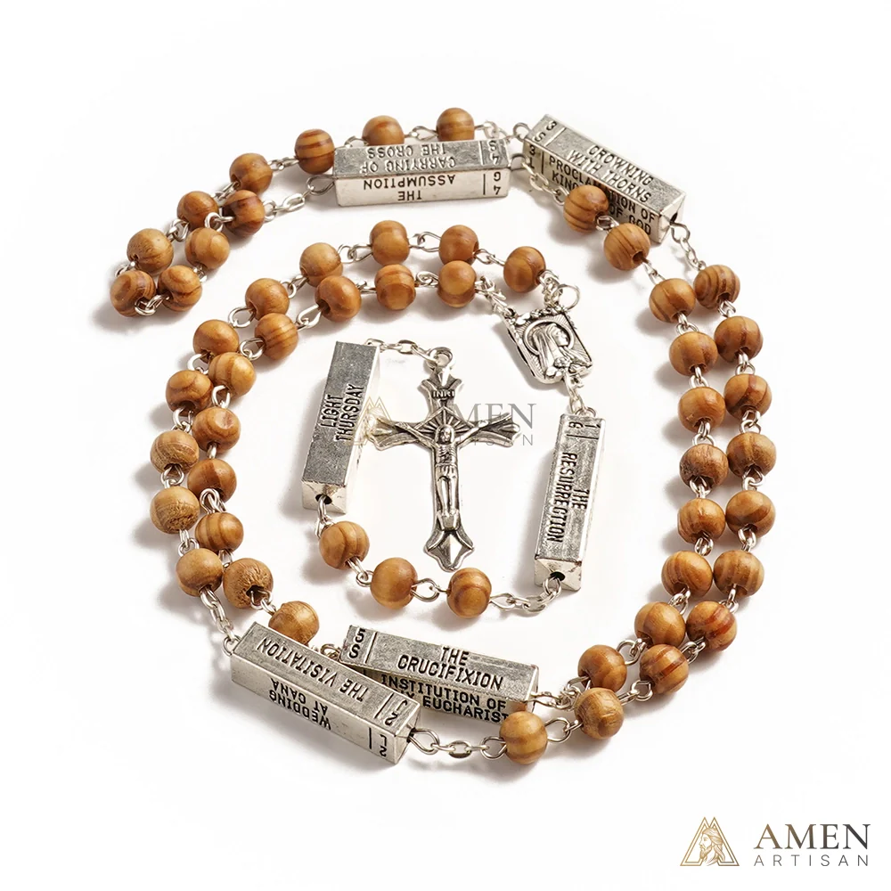 【Deal Today】Wooden Rosary with Mystery Guide Bars - Image 3